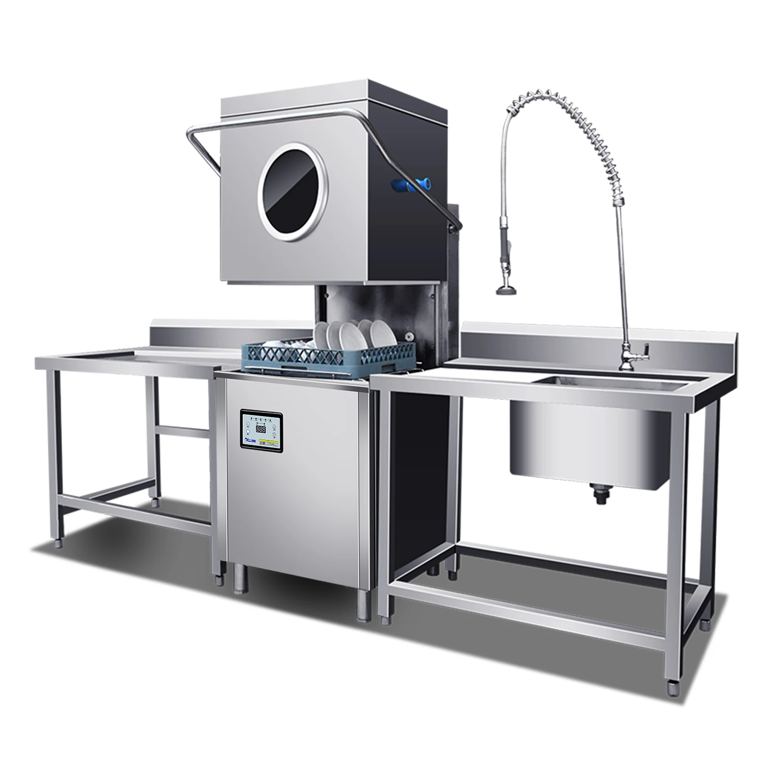 Description Picture 6 of itemChefmax 5 KW Restaurant Kitchen Equipment Freestanding Electrical Commercial Hood Type automatic dish washer dishwasher Machine