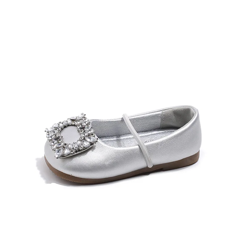 Girls Leather Ballet Shoes French Style Square Toe