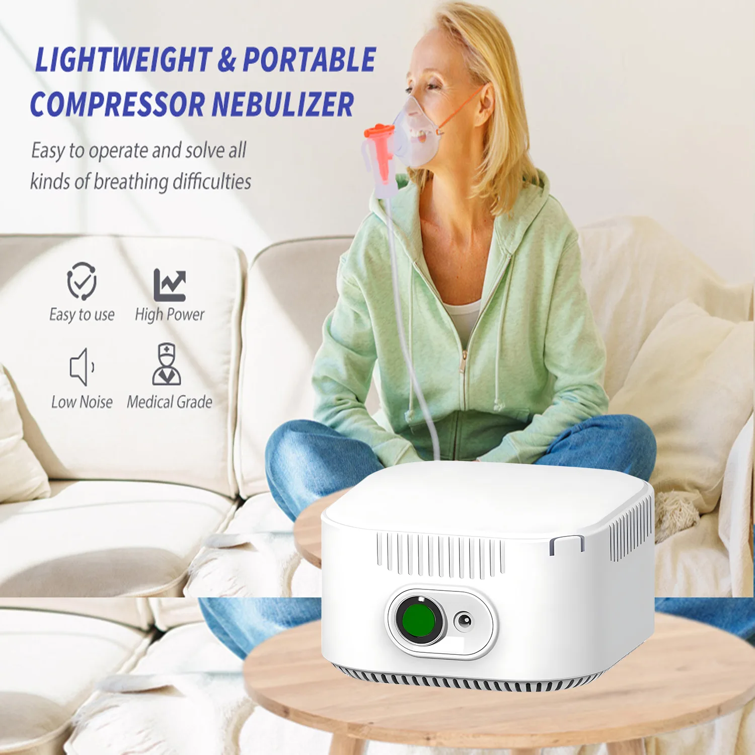 Medical Nebulizer Health Care Medical Air Compressor Cough Atomizer Portable Children Adult Nebulizer Inhaler Handheld Airway Inhale Humidifier