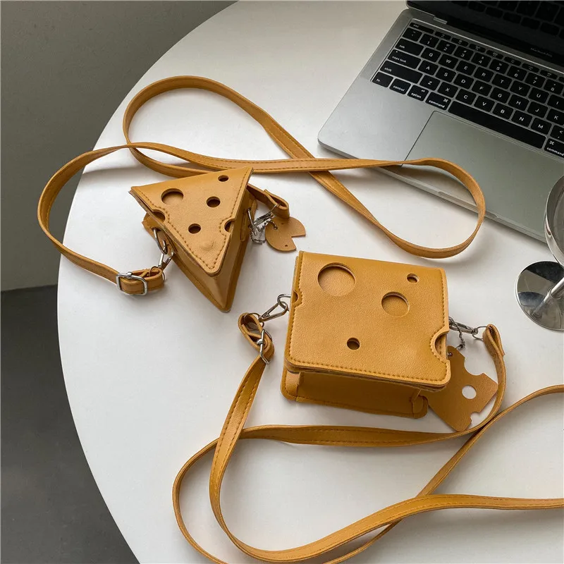 

Square Triangle Cheese Shape Mini Crossbody Bags for Women Kawaii Girls Cartoon Clutch Shoulder Bag Ladies Cute Purses Handbags