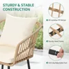 Rattan Outdoor Sofa Set 3 Pieces Outdoor Wicker Patio Conversation Bistro Set  All Weather Rattan Patio Furniture Set 5
