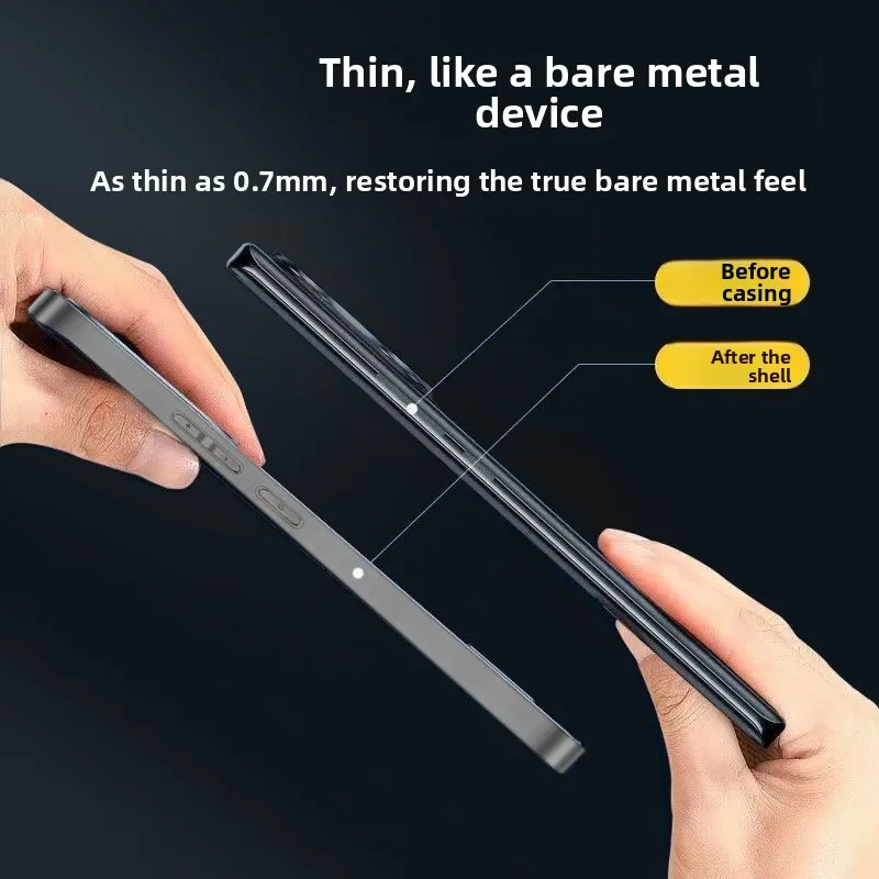 Enhanced Frosted Anti-Slip Heat Dissipation Metal Lens Shockproof Case