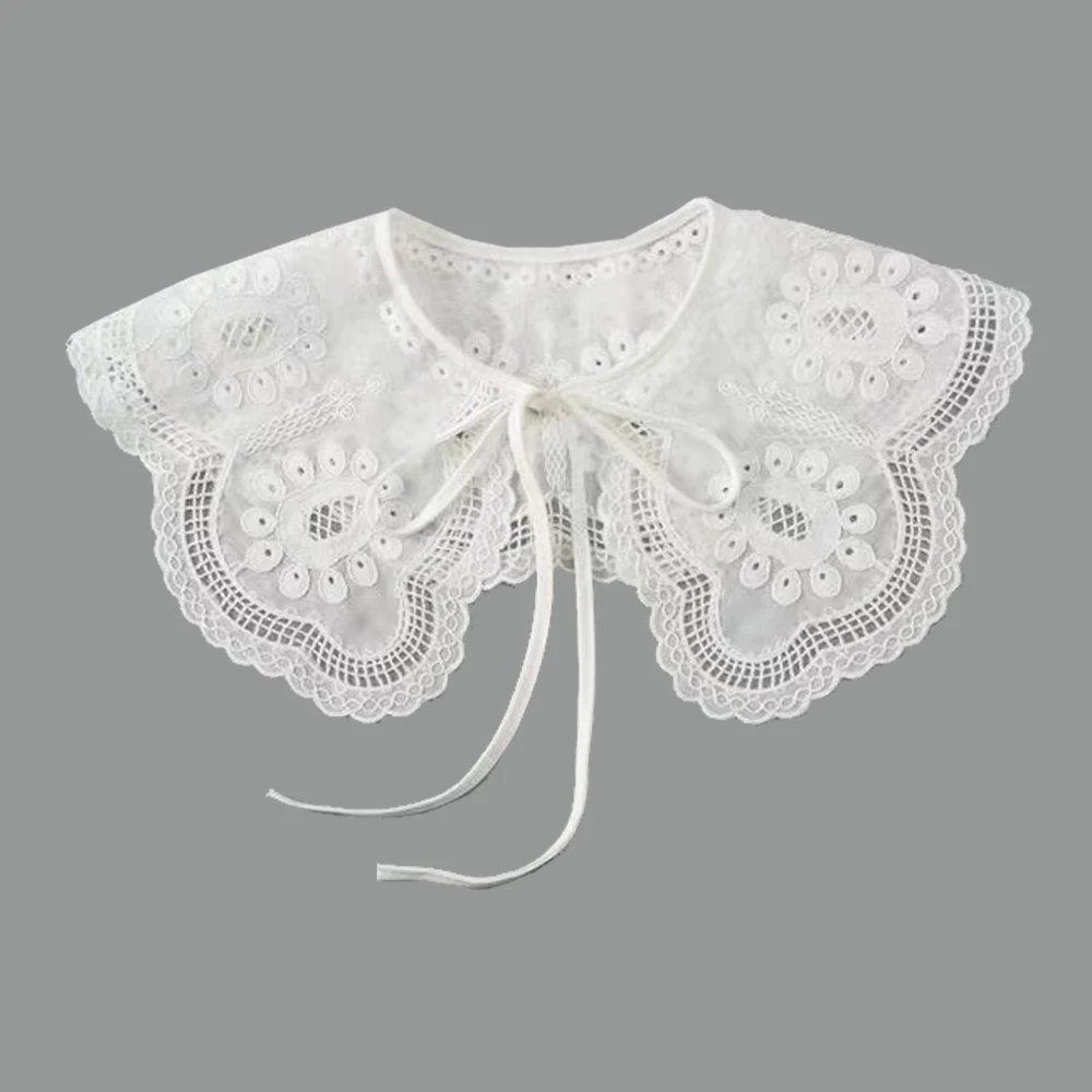 

Women's Flower Lace Fake Collar Chiffon Fake Collar Vintage Palace Style Bow Tie False Collar Girl Doll Collar Tops Accessories