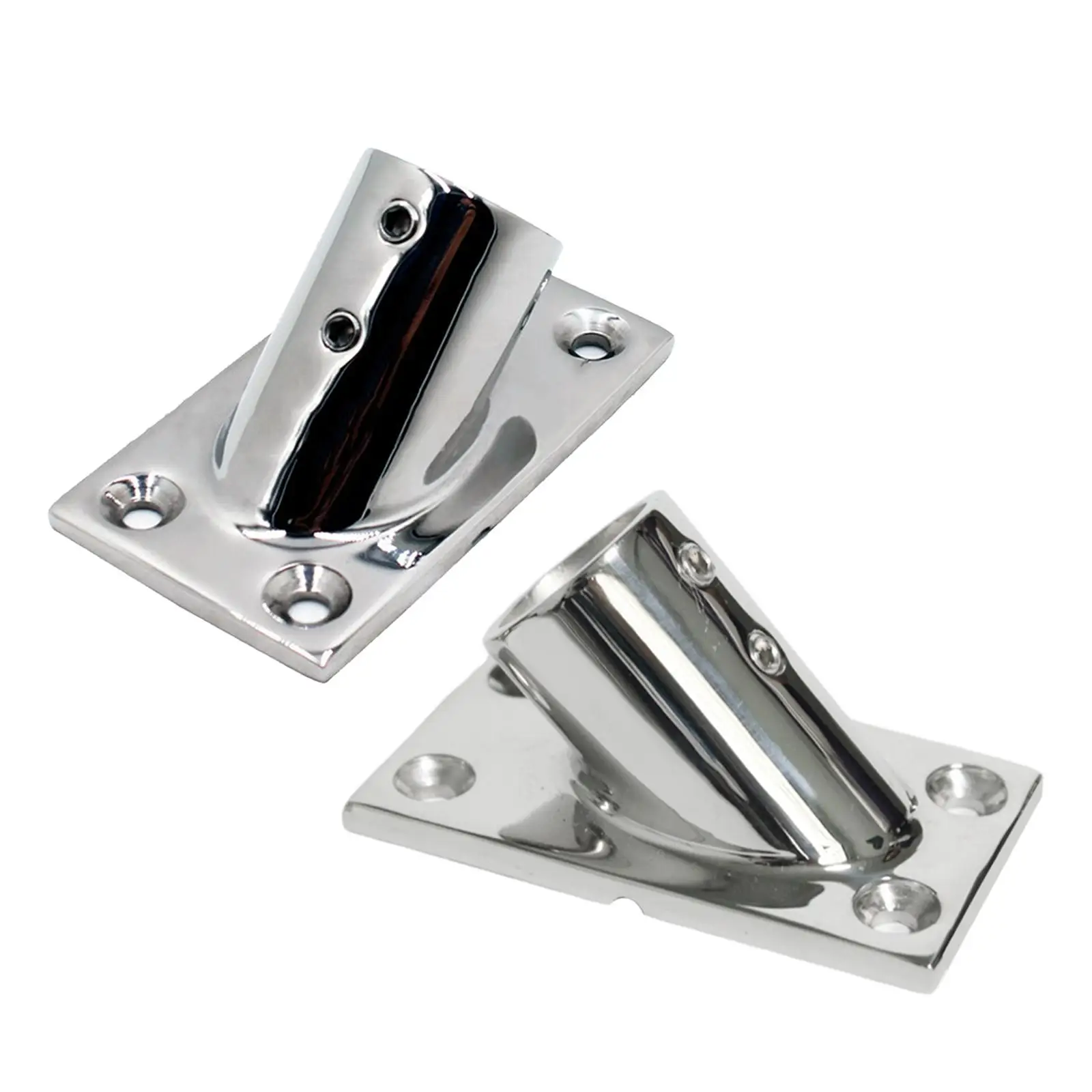 

45 Degree Boat Handrail Fitting Rectangular Base Rust-Proof Hardware for Yachts Marine Inflatable Boats Direct Replace