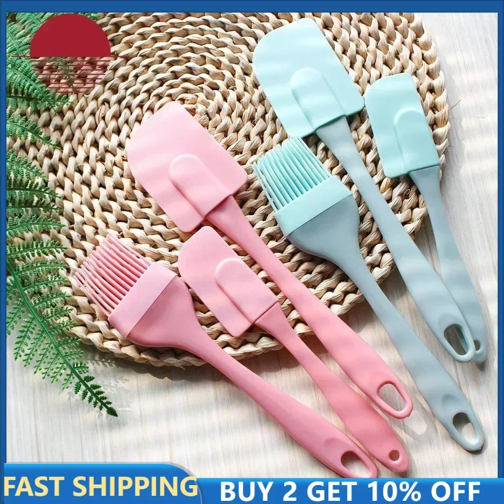 3/1Pcs non-stick silicone cream scraper bread cake butter spatula mixer oil brush withPP handle cake spatula kitchen baking tool silicone spatula