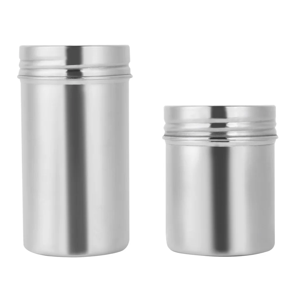 tea tin box tea canister 275ml 400ml 304 Stainless Steel Sealed Storage Jar Portable Tea Coffee Beans Container for Home Kitchen Cafes Restaurant