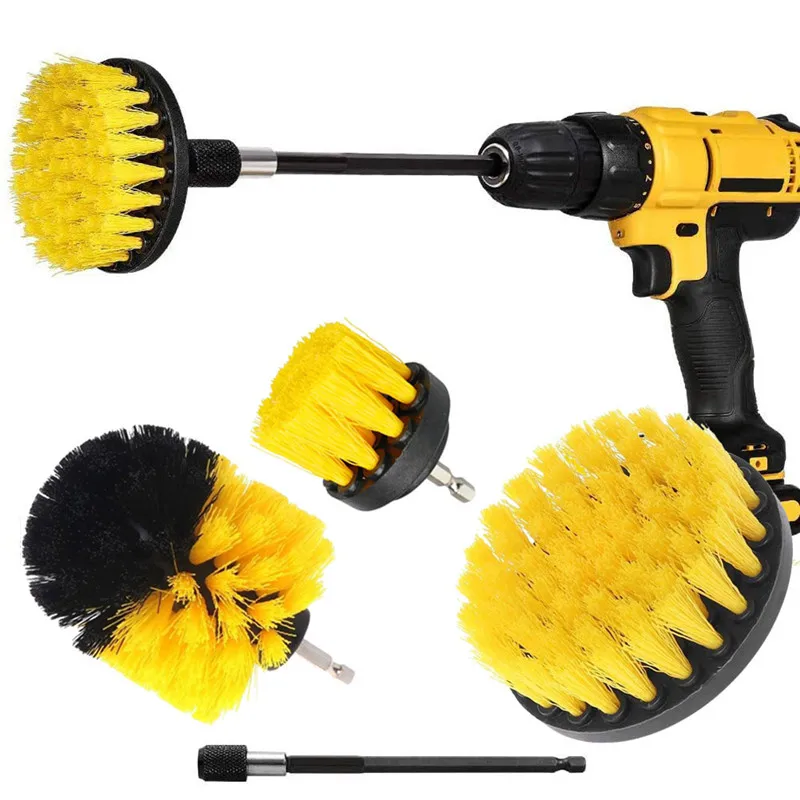 Drill Brush Attachment Set Power Scrubber Wash Cleaning Brushes Tool