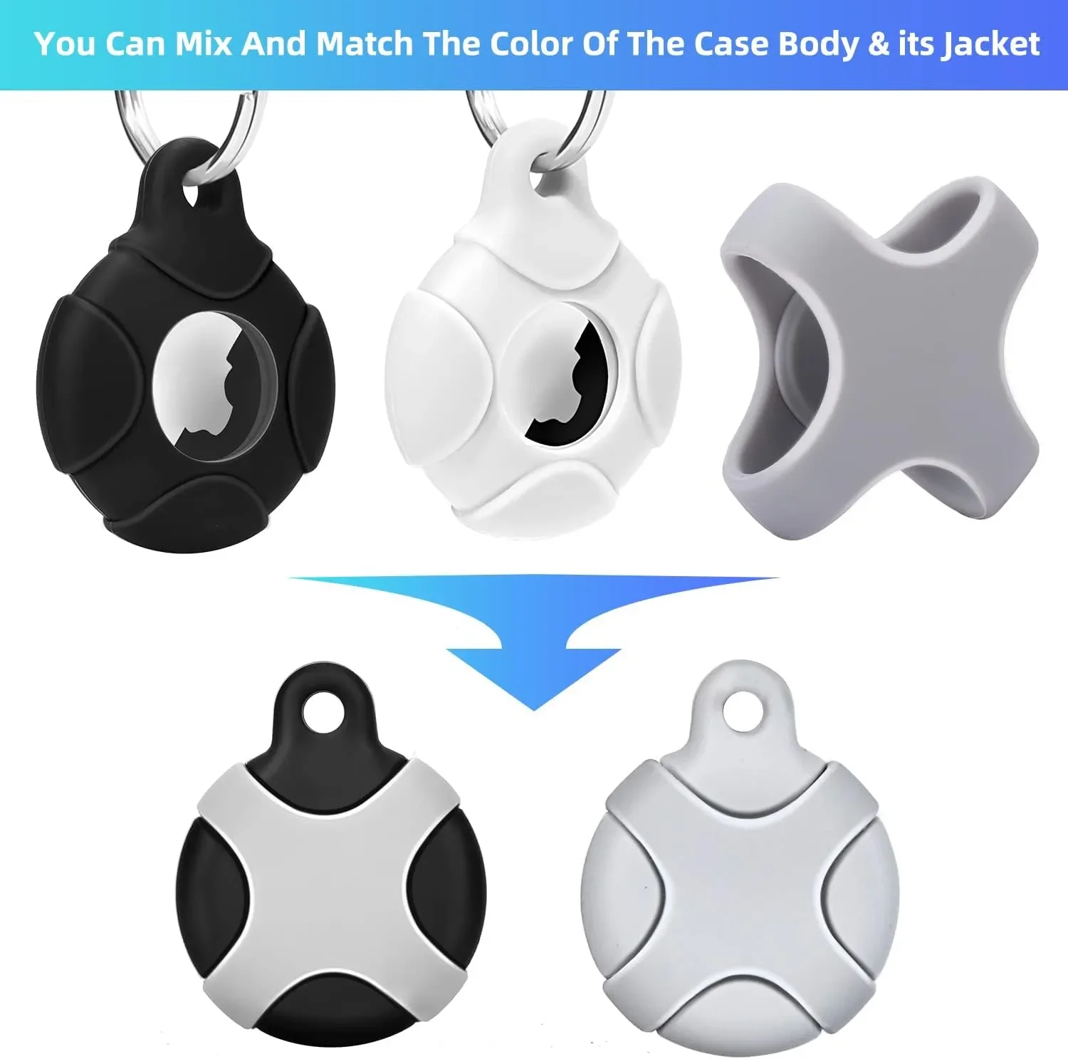 Airtag Holder Keychain - Durable Silicone Case