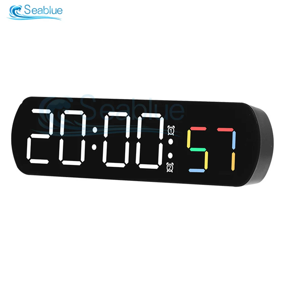 Electronic Clock Creative Multifunctional Led Alarm Clock Temperature Jump Second Display Positive And Countdown Bedside Clock 6