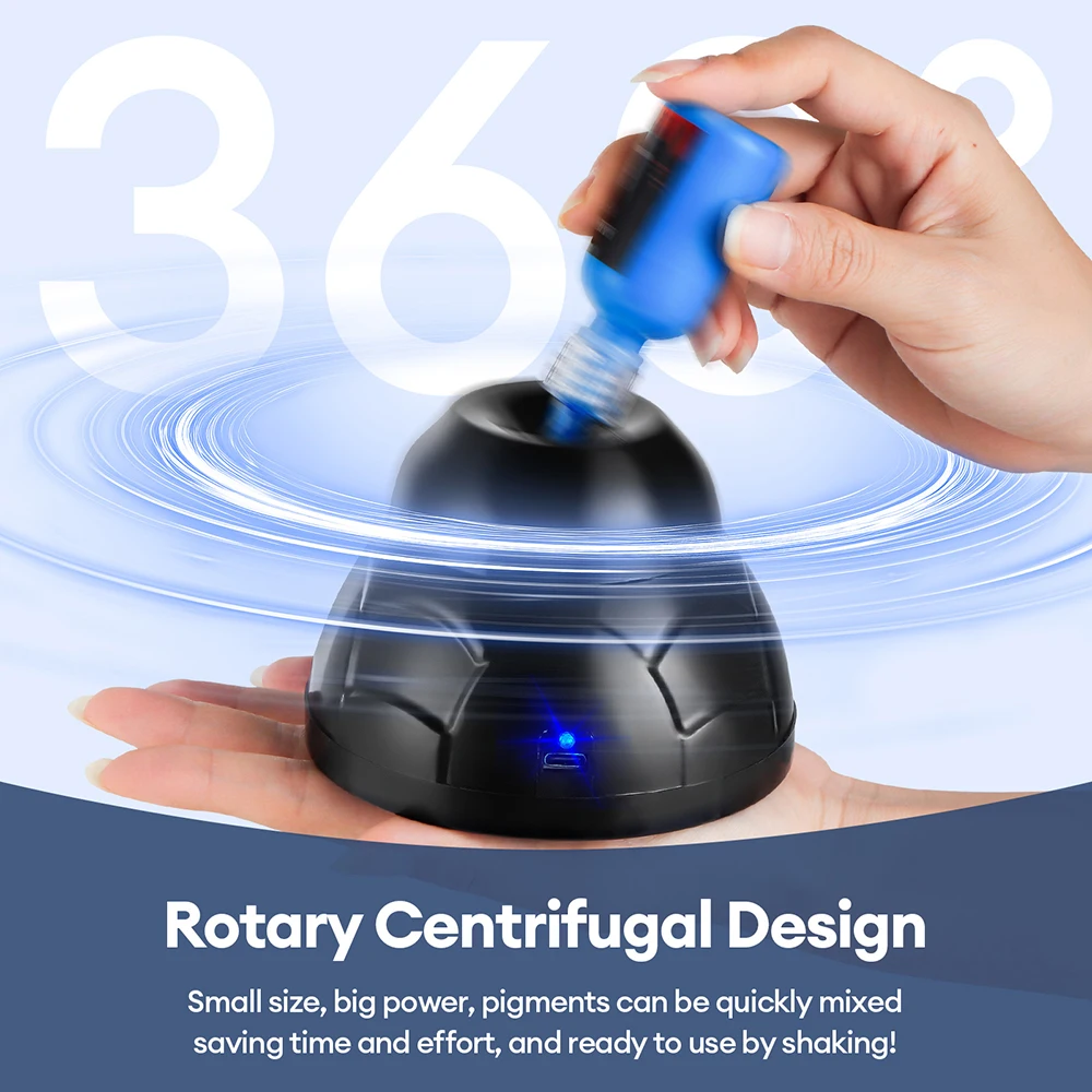 5200RPM Mini Vortex Mixer Tattoo Lnk Nails Polish Mixed Shaker Powerful Vortex Mixer Anti-Slip And Shockproof Wireless Design