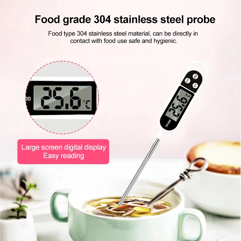 Kitchen Digital Food Thermometer Meat Cake Milk BBQ Cooking Household Thermometer Probe Gauge Electronic Oven Tool 2