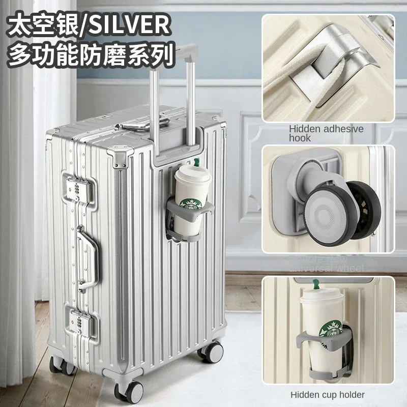 New20/24/28 pulgadas portavasos de equipaje maleta con contraseña cubierta de carrito para mujer bolsas de viaje maletas maleta de viaje para estudiantes de PC masculina
