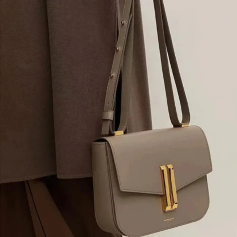 Women's Niche Design New Fashionable Trendy Single Shoulder Small Square Bag Casual And Crossbody Leather Handbag Shoulder Bags