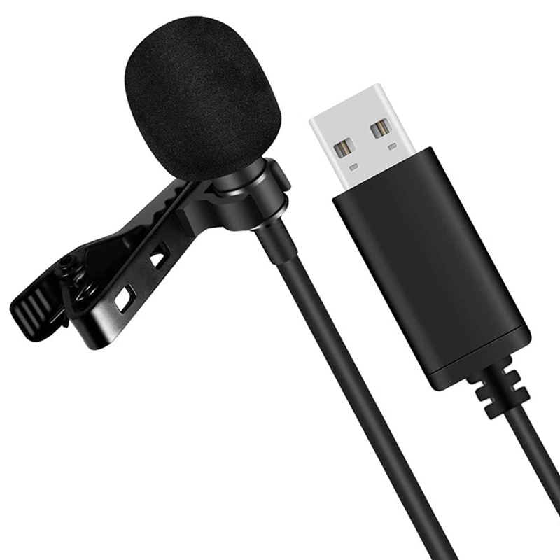 Microfono Usb Universale Microfono Lavalier Microfono A Clip Per Computer Plug And Play Microfono Omnidirezionale
