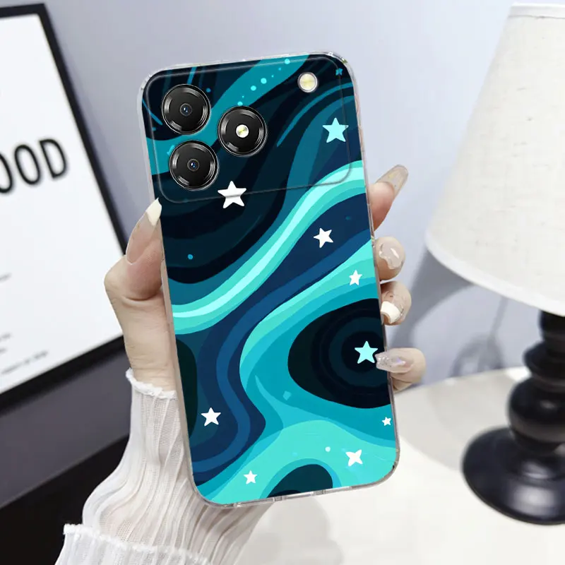 Marble Clear Soft Silicone Protective Phone Case