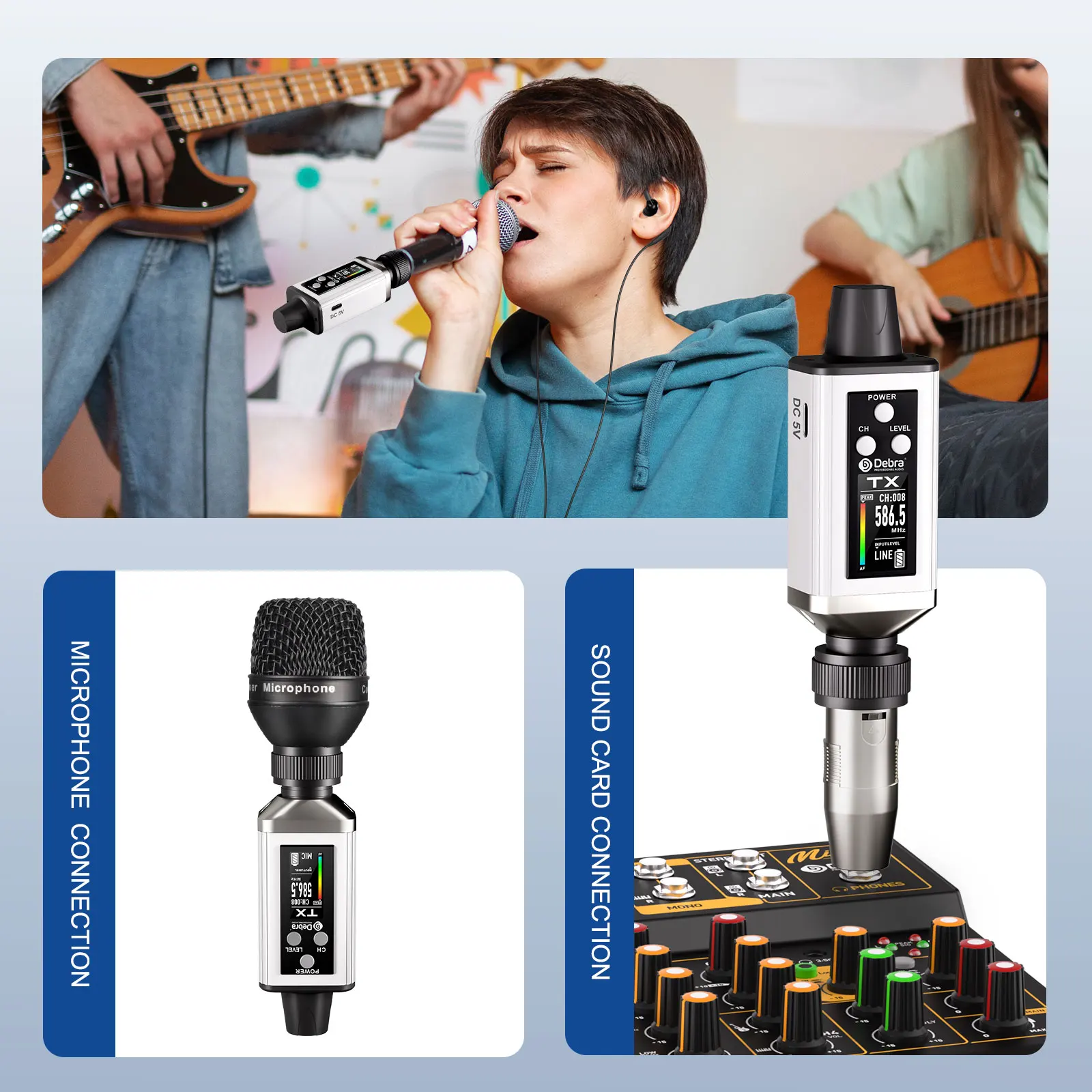 2025 NEW  Audio UHF IEM Stereo EMX-1 wireless monitoring system Rechargeable wit