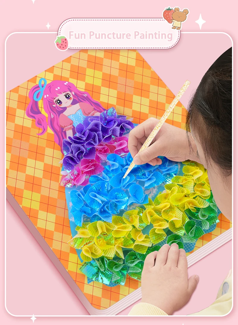 Colourful 3D Princess Dresses with Fabric Poking Fun