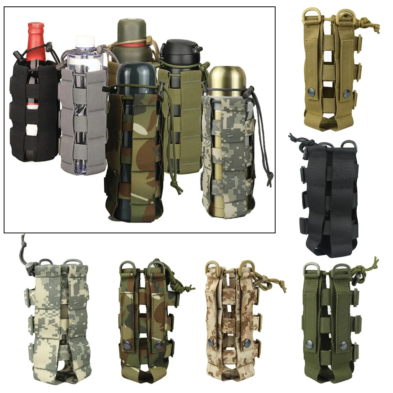 Molle Water Bottle Pouch Military Carrier Outdoor, Water Bottle Kettle 2