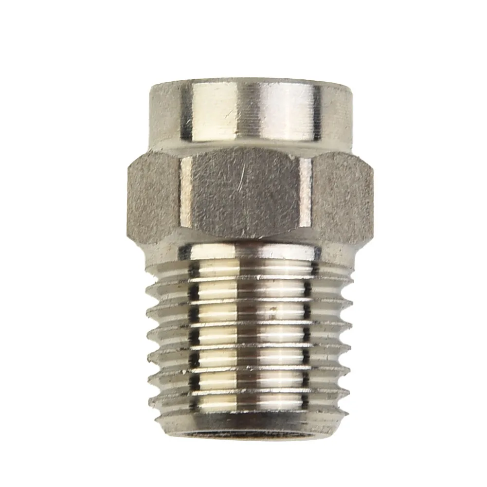 

Thread Spray Nozzle Replace Silver Spiral Nozzle Pressure Washer Spray Angle 0°/15/25°/40° Stainless Steel Universal