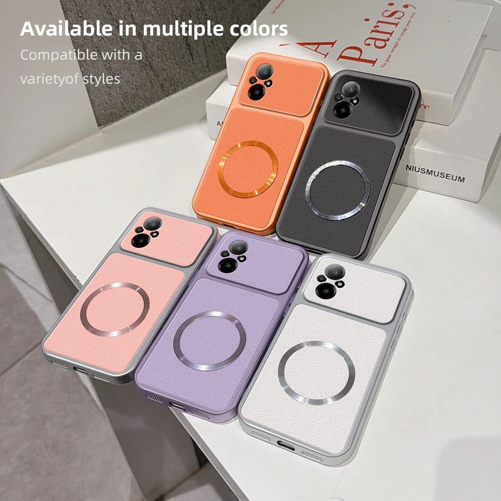 Luxury Leather Matte Magnetic Soft TPU Phone Case