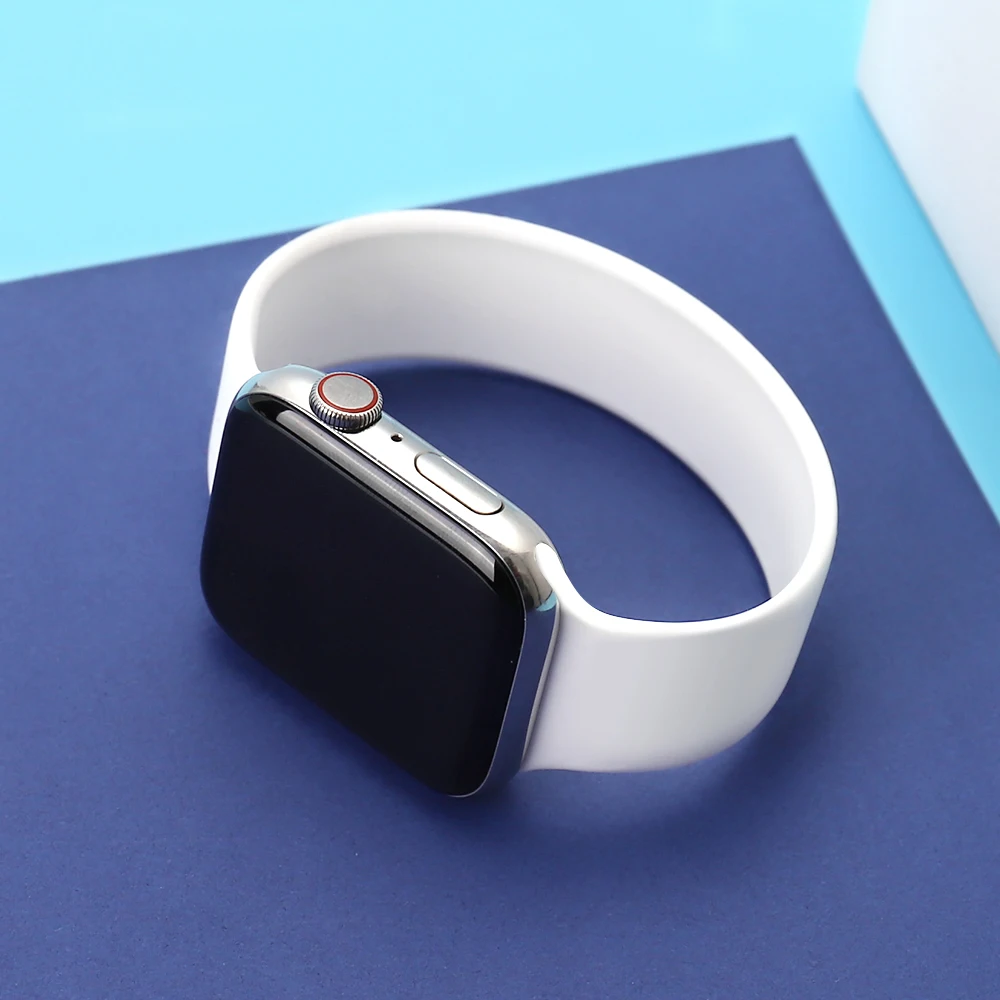 Silicone Solo Loop Strap for Apple Watch Bands - Flexible and Comfortable Bracelet
