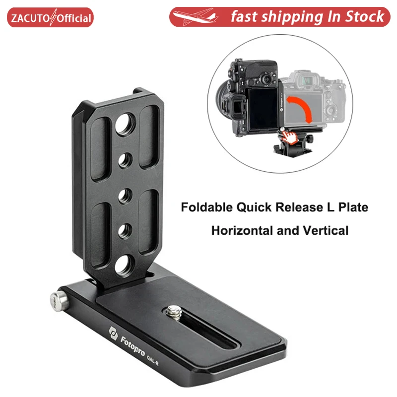 

Fotopro QAL-R Camera L Bracket Quick Release L Plate Horizontal and Vertical Quick Release Base for Canon Nikon Sony Cameras