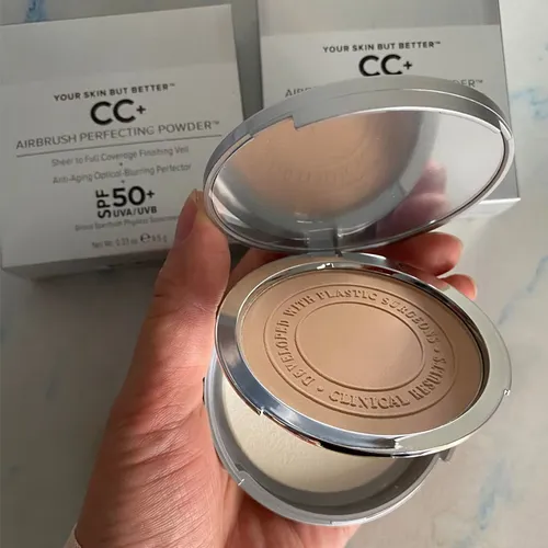 넓은 스펙트럼 물리적 자외선 차단 9.5g 피부, 더 나은 에어 브러시, 완벽한 파우더 쉬어 풀 커버리지 마감 베일 3