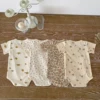Newborn Girls Boys Baby Romper Fruit Flower Print Short-sleeved Cotton Soft Jumpsuit Infant Clothes 5