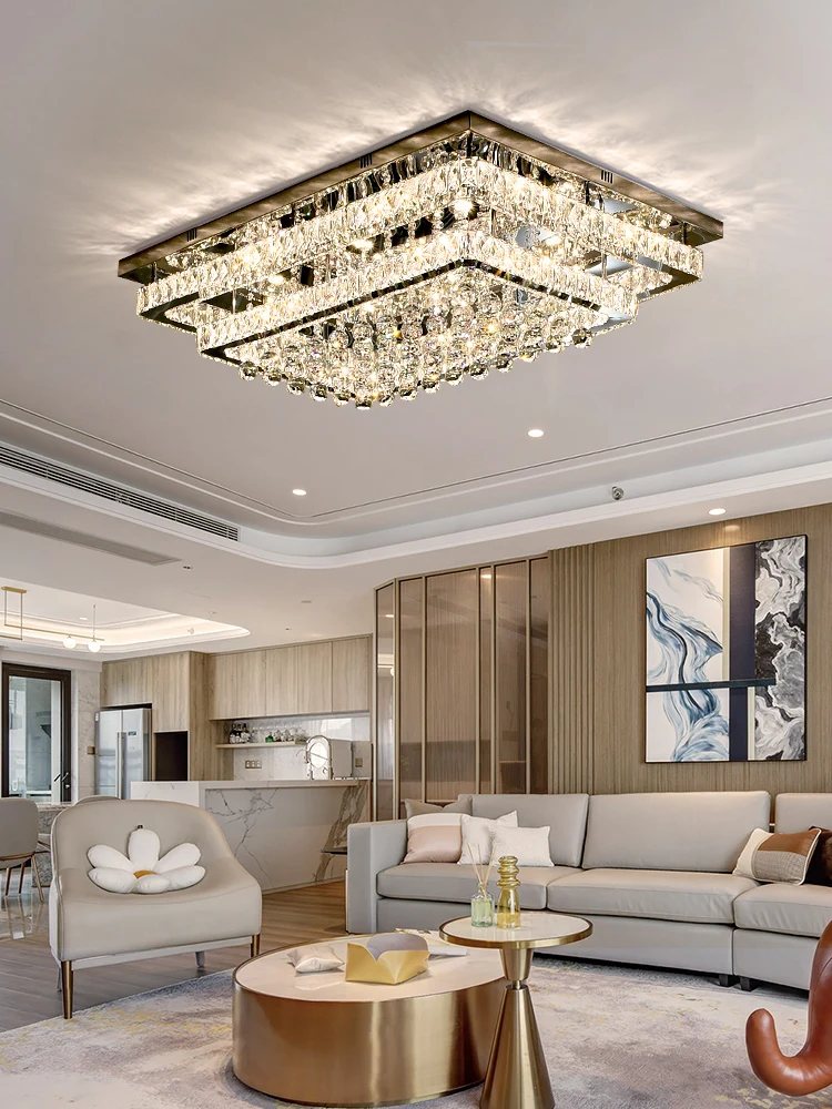 Smart Luxury Crystal LED Chandelier with Chrome Remote Control 5