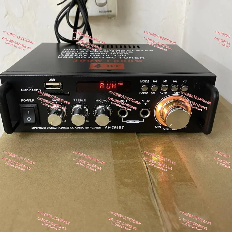 298BT 소형 미니 블루투스 전력 증폭기, 전력 증폭기 보드, 스피커 전력 증폭기, 수신 용 카드 U 디스크 삽입