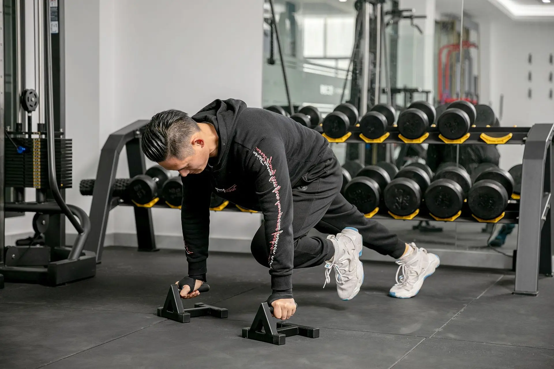 Push-up Rack I-beam Stand Workout Training Pectoral Muscle Fitness Equipment Push-up Machine