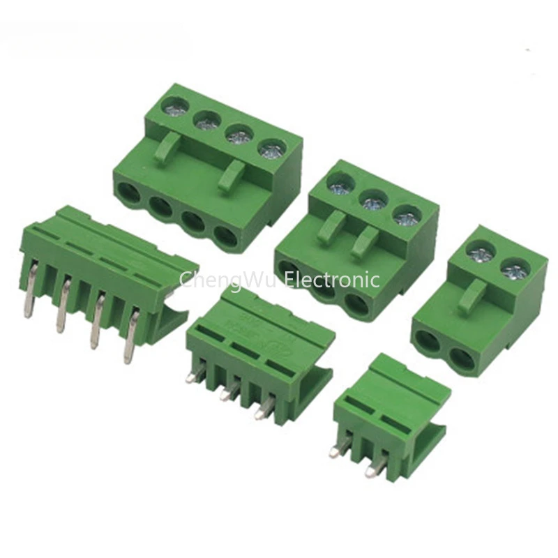 

10sets Terminal Plug 300V 10A Ht5.08 5.08mm Pitch Connector Pcb Screw Terminal Blocks Straight 2 3 4 5 6 7 8 Pins