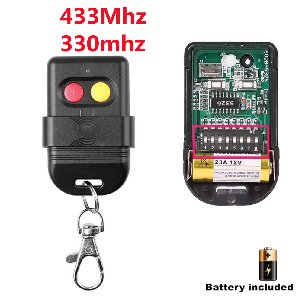 8DipSwitch433Mhz330mhzSmartCopyRemoteControlFixedCode2CH