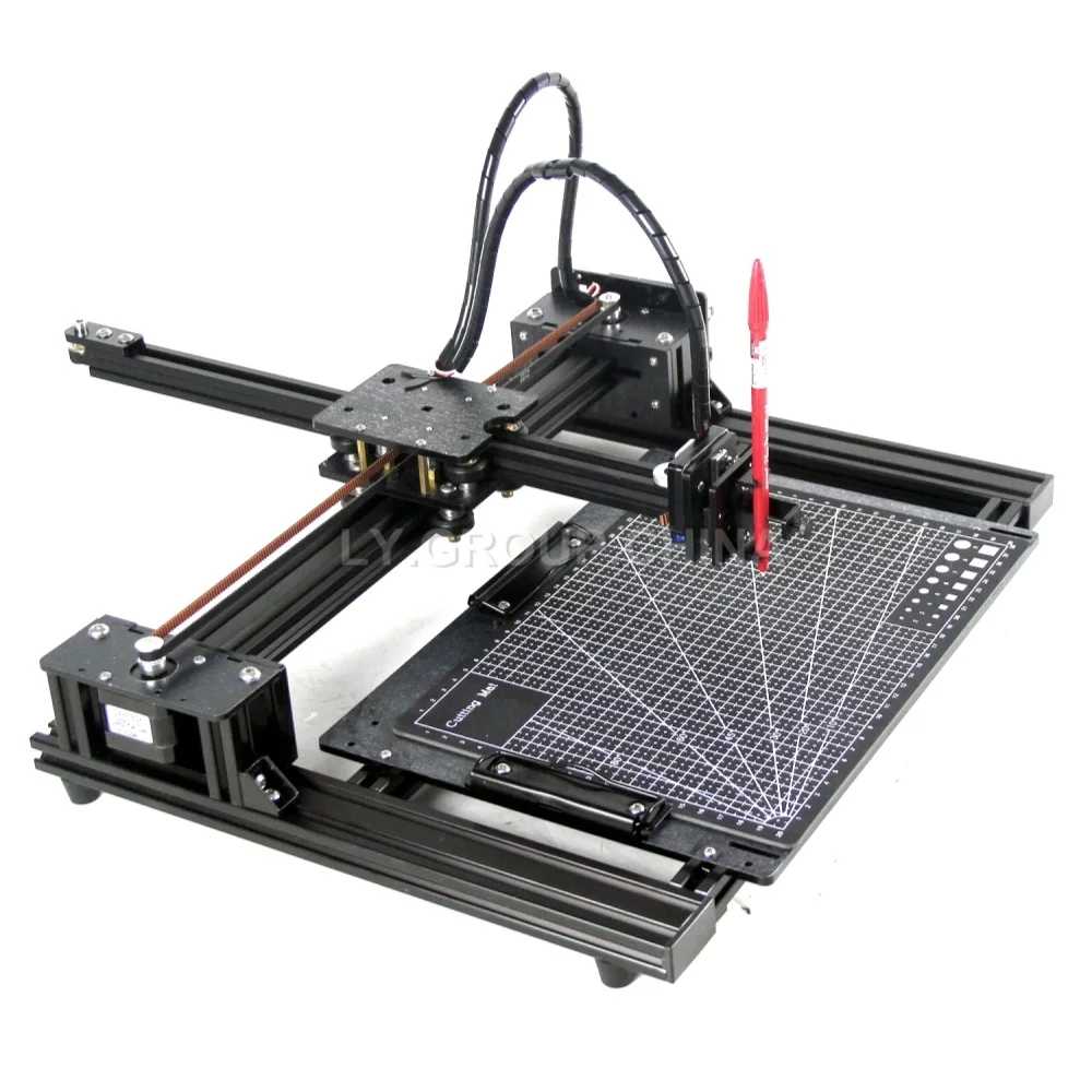 LY Cross Type Belt Pulley Pen Drawing Robot Machine Lettering XY-plotter For Sketch Writing EBB Motherboard Support Diode Laser