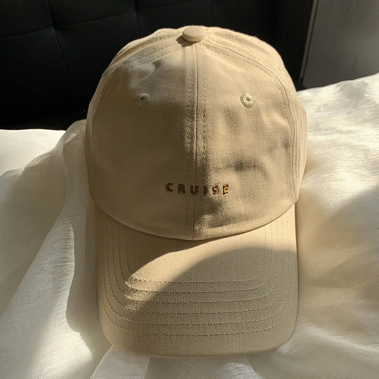 

Women Baseball Caps High Quality Cotton Soft Top Embroidered Alphabet Student Hat Street Shade Curved Brim Peaked Hat Female