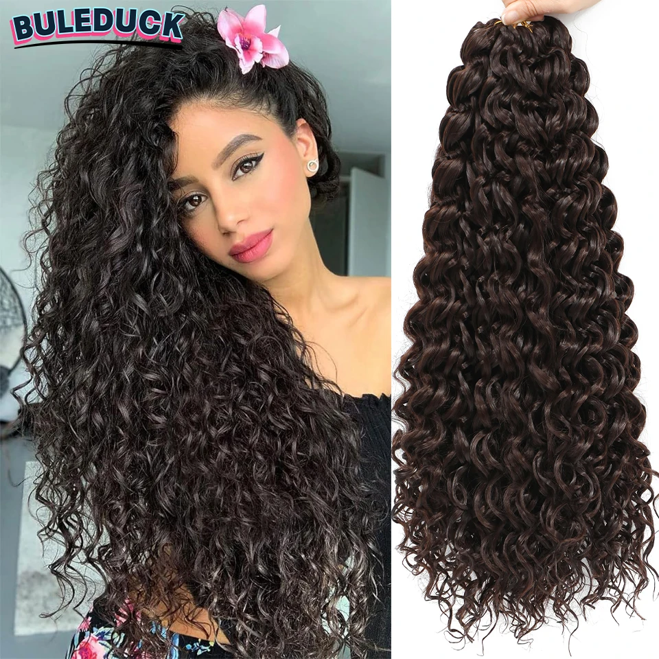 1- 6 Packs Ombre GoGo Curl Crochet Braids 18 inch Ocean Wave Beach Curl Crochet Hair for Black Women Water Wave Crochet Hair