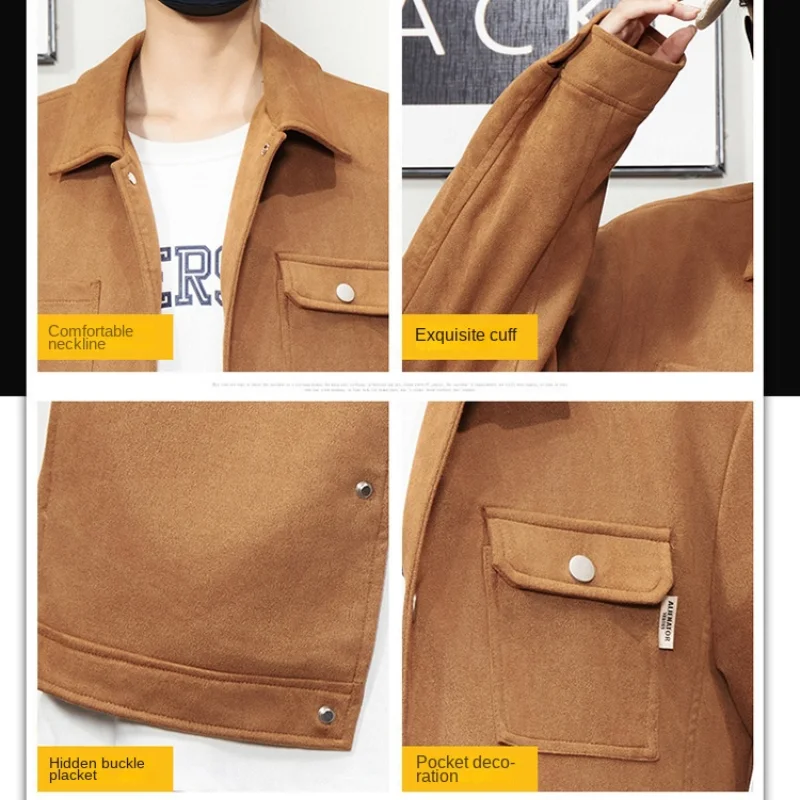 (8XL Large Size) Jacket Men's Autumn And Winter New Casual Jacket Coat
