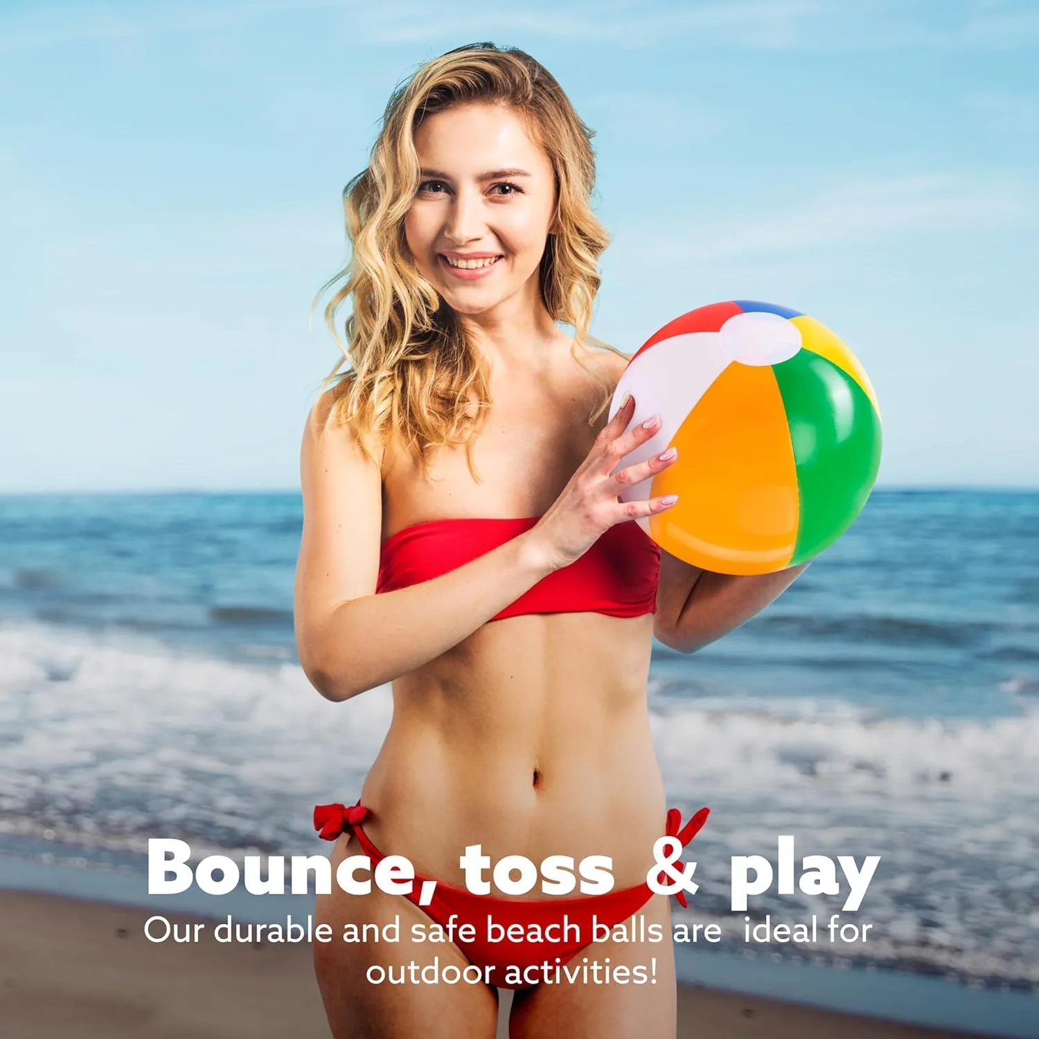 12'' Inflatable Rainbow Beach Balls Water Balloons Swimming Pool Toys for Summer Water Games Kids Birthday Party Supplies