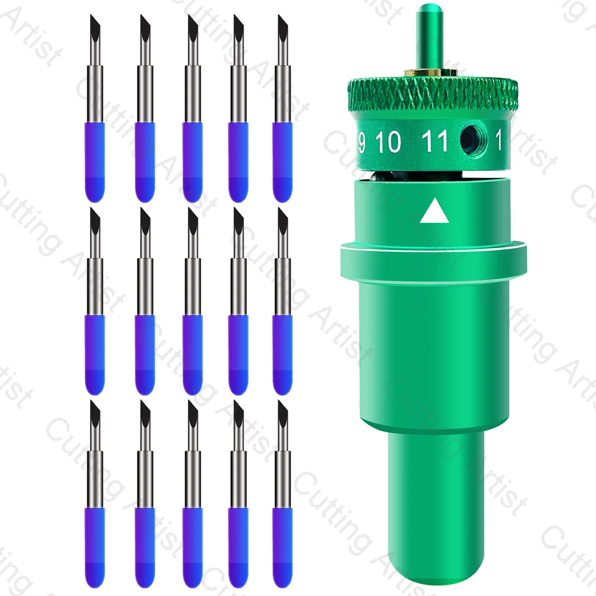 15 Pz 60 ° 2Mm Lama Tagliata Profonda Per Silhouette Cameo 4 Plus Pro Portrait 3 + 1Pc Blade Holder