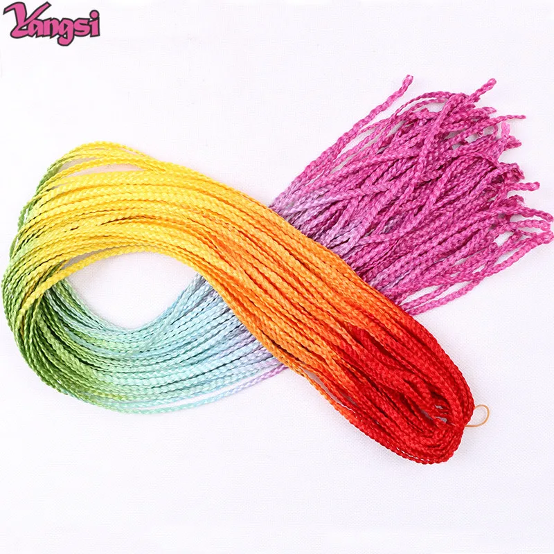 Full Star Synthetic Zizi Braids Crochet Box Braids Crochet Hair Bundles Colored Hair Extensions Ombre Pure Black Brown Pink Blue