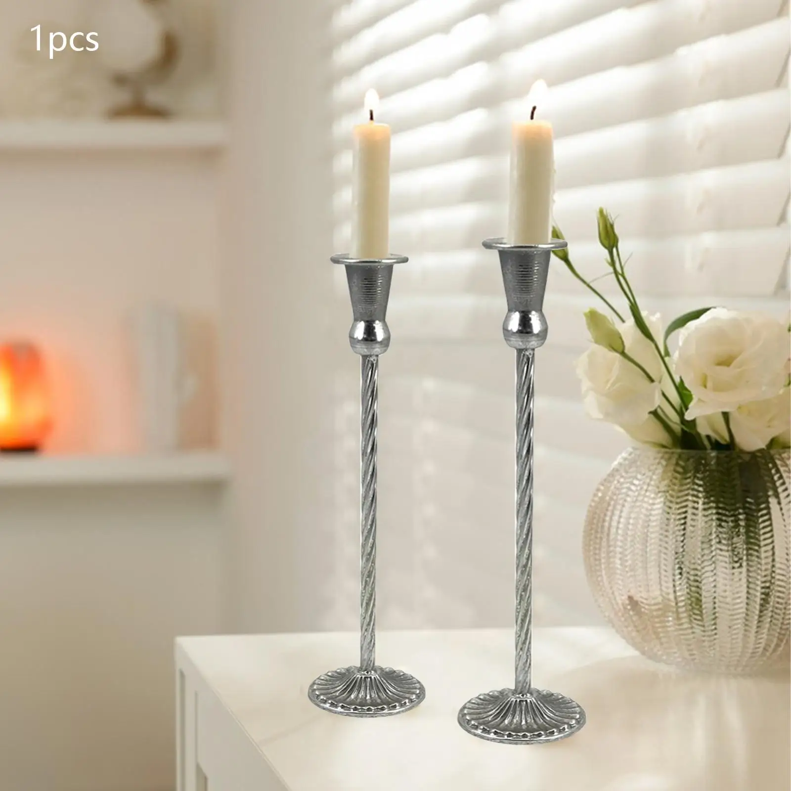 Candle Holder Candelabra Candelabrum Decorative Desktop Metal Candlestick for Birthday Wedding Living Room Festival Fireplace