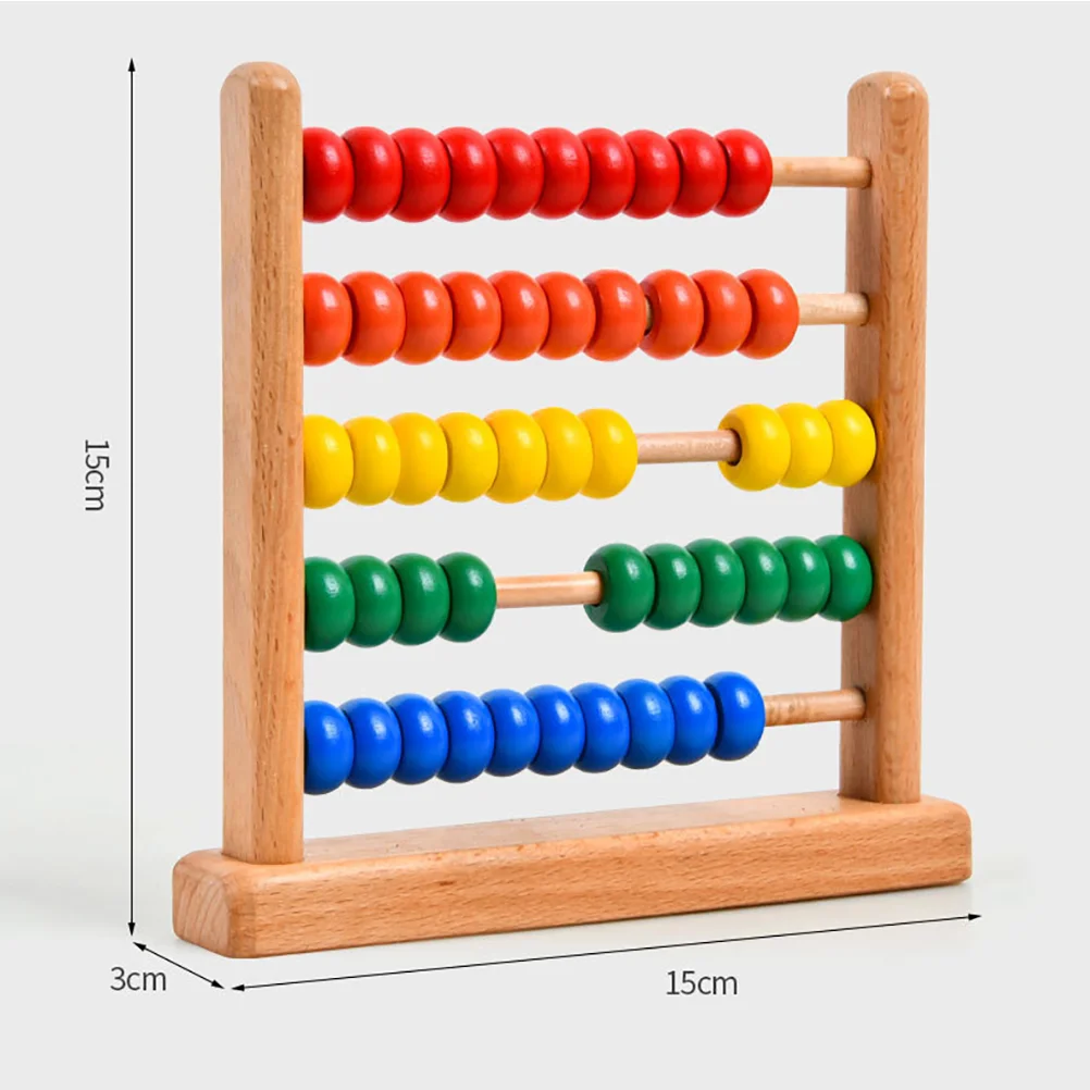 Abacus Stand Wooden Playset Counting Teaching Aid Math Learning Kids Tool Bead Arithmetic Child Cognitive Toy