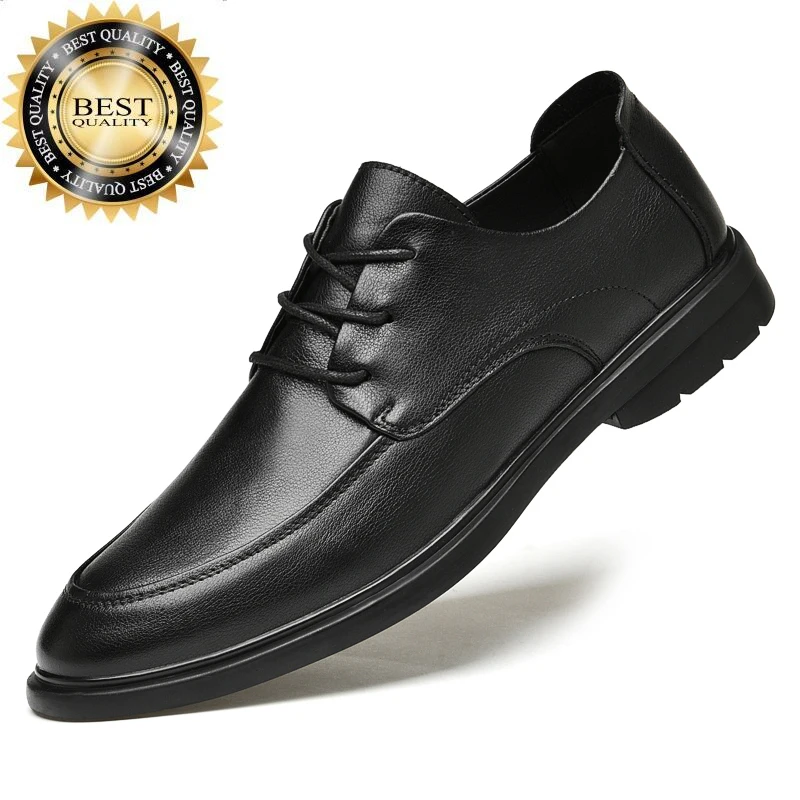 

Men Shoes Leather High Lace-Up Quality Casual Flats Comfortable Outdoor Walking Office