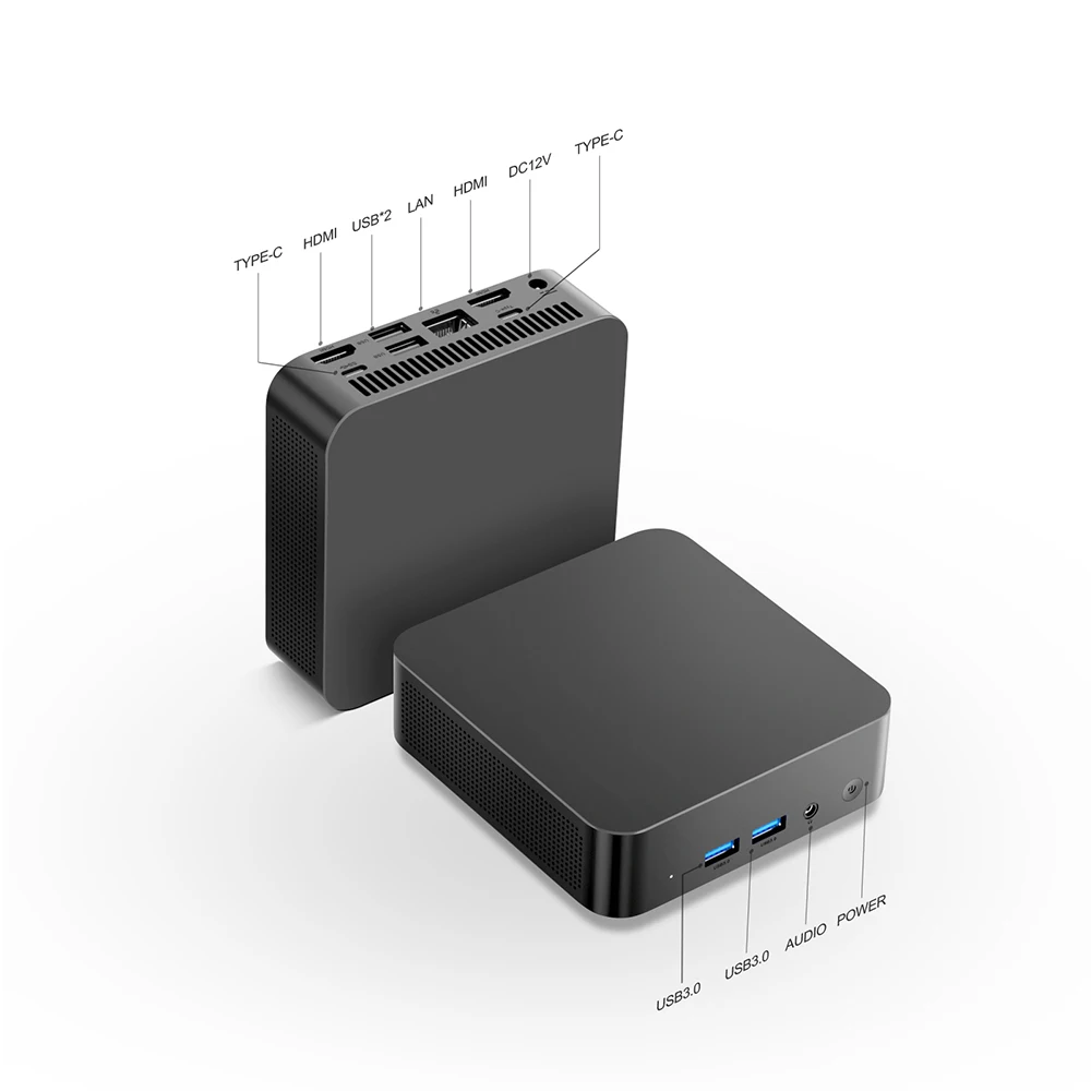 T9 Mini PC Intel Alder Lake N100 Windows 11 Ultra Small Pocket Computer Dual SSD Full Function