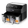 Double Pot Air Fryer,1000W+1000W,4L+4L, Multi-Functional  Household Electric Fryer With No Smoke,Fried Chicken, French Fries 4