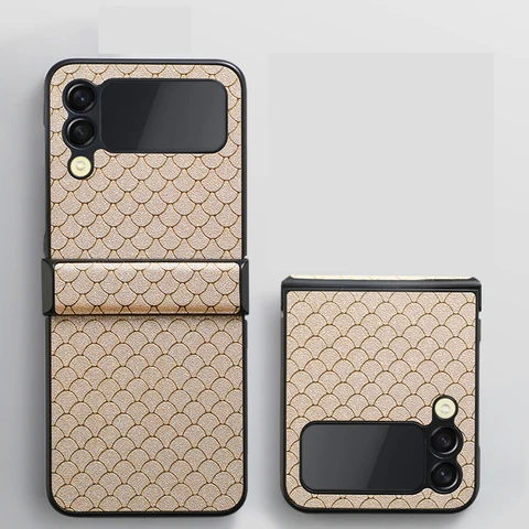 Flip 3 Funda Case for Samsung Galaxy Z Flip 3 Fish Scales Glitter Hinge Coque Full Shock Proof Protetcion Phone Case Cover