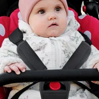 Coussinets de ceinture de sécurité pour voiture de bébé, empêchent l'étrangulation, housses universelles de sangle d'épaule pour poussette, coussins de harnais de sécurité doux pour landau 4