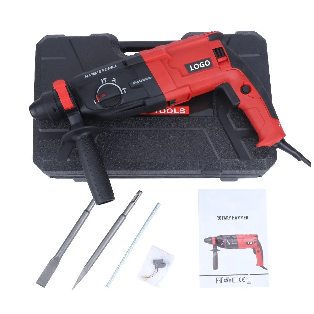 

2-28 Power Rotary Hammer 900W Drilling Machine 28mm SDS Plus 4 Functions AC Electric Hammer Impact Power Hammer Drills