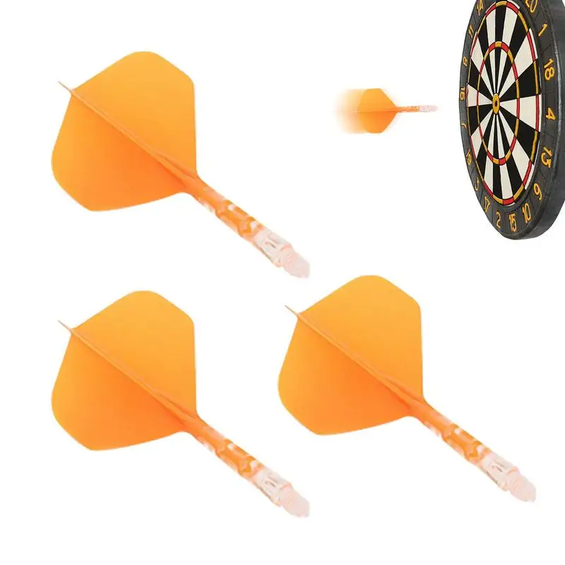 3 Pieces Dart Flights Durable Large Dart Parts Dart Flights With Shafts Wear-Resistant Stable Replacement Tail Wing Dart