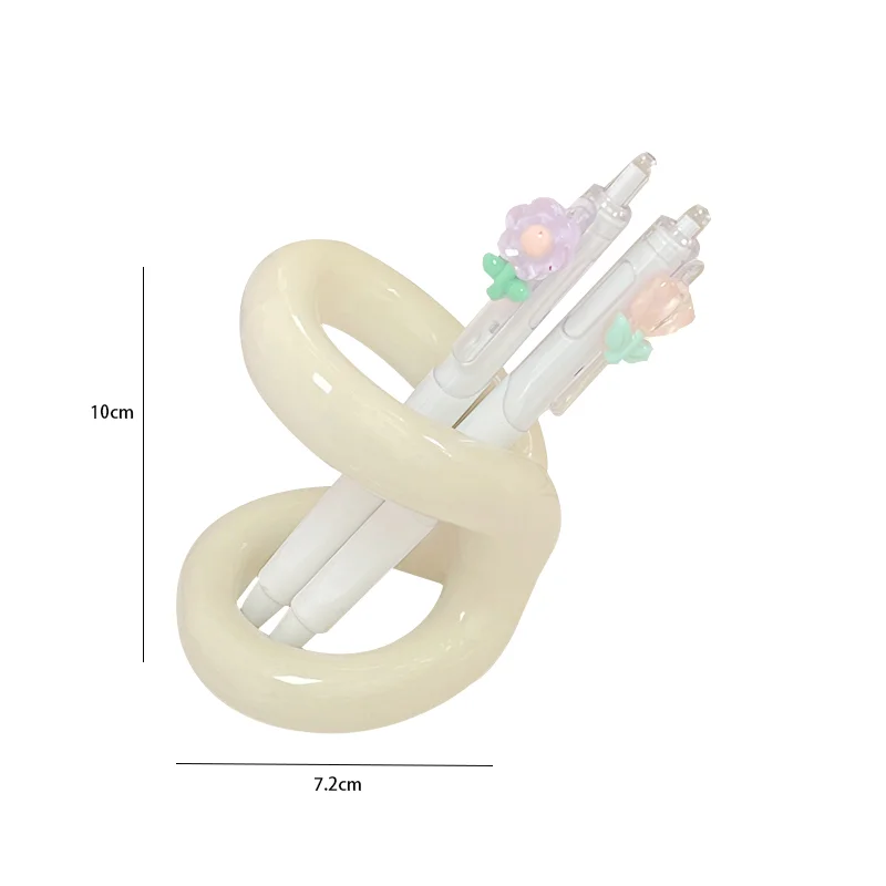 Miniso Novelty Simplicity Knot Series Ceramic Pen Holder Storage Stand Desktop Decoration Storage Cartridge Learning Gift